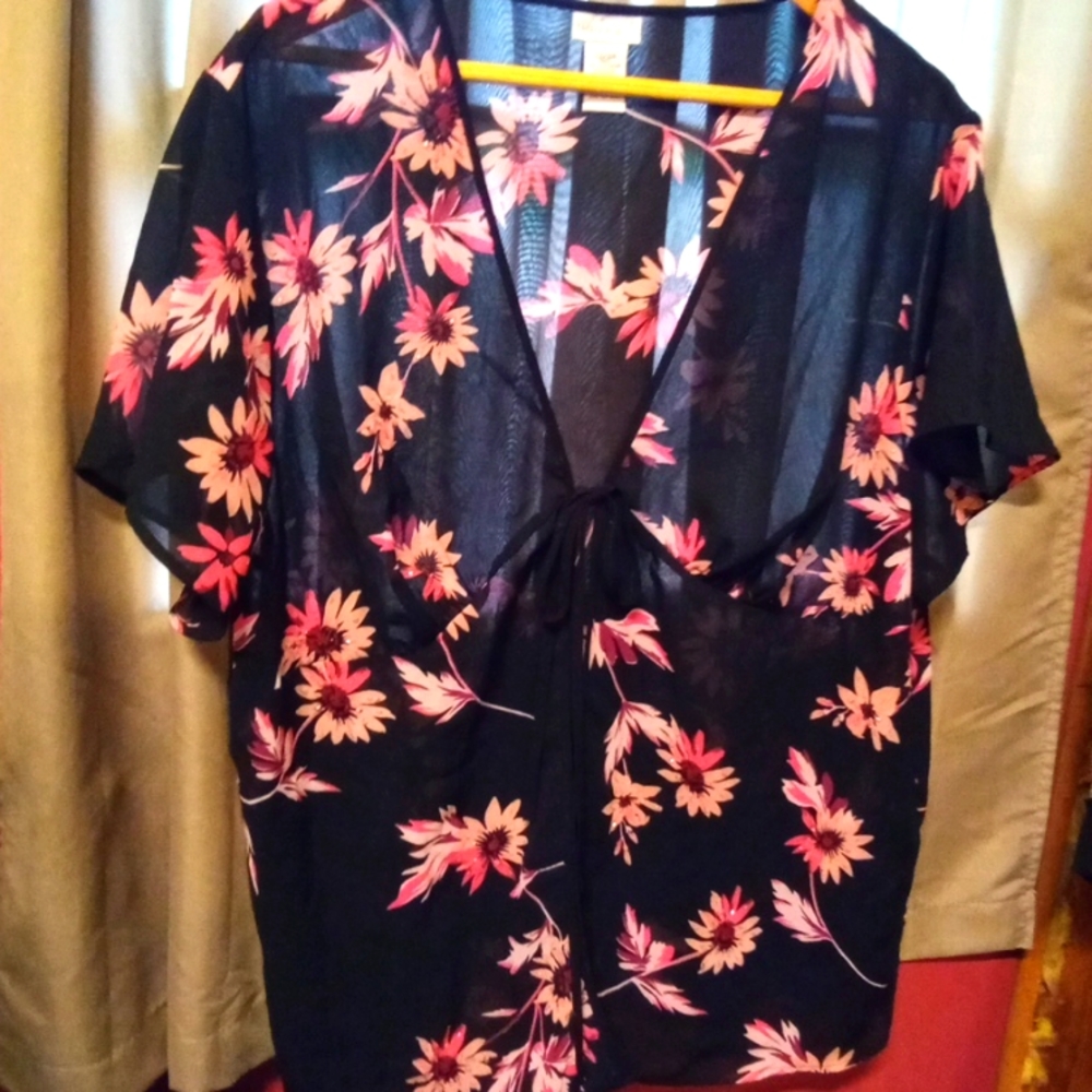 Fashion Bug sheer Floral cardigan
